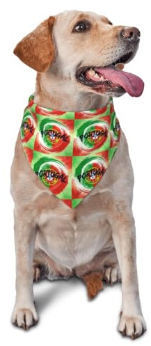 Hundhalsduk Portugal 2026 – kraftig virvel hund bandana justerbar hundhalsduk snygg triangulär halsduk för katter fester födelsedagar