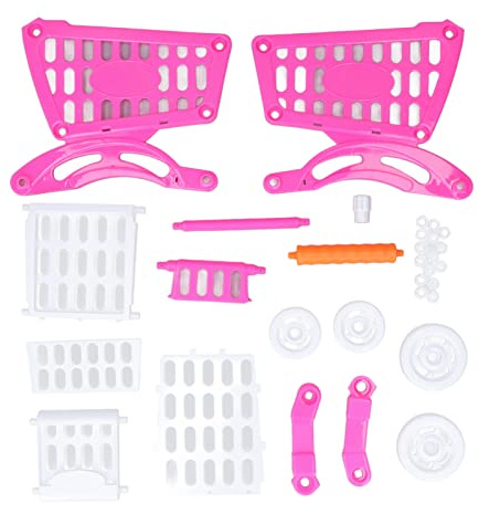 Rcniso Juego de Carrito de Compras Educativo para Niños, Juguete Interactivo de Desarrollo de Aprendizaje para Uso de Juguetes de Simulación (Color Rosado)