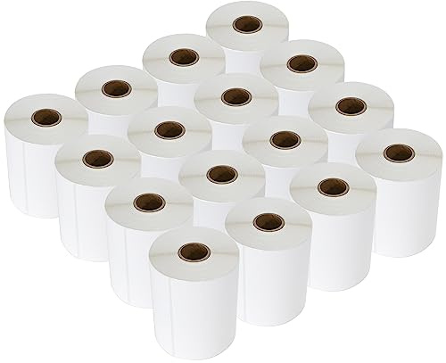 L LIKED 4000 Count 4 x 6 Direct Blank Thermal Shipping Labels with 250 Labels/Roll - Compatible with Zebra 2844 ZP-450 ZP-500 ZP-505 (16 Rolls)