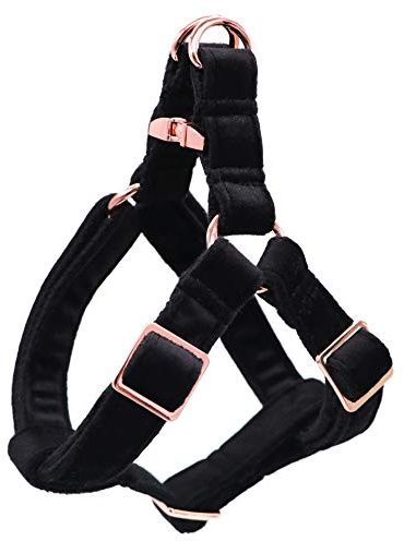 ARING PET Hundgrimma sele, sammet hundsele, inget drag hund grimma sele, justerbar slitstark hundsele för små och medelstora hundar
