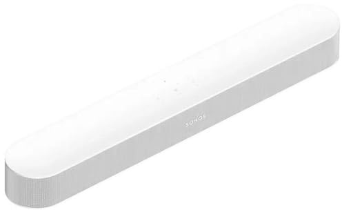 Sonos Beam Gen2, soundbar TV e musica, Multiroom Wi-Fi, Imput HDMI eARC, Dolby Atmos, AirPlay2, Google Assistenza e Amazon Alexa - Bianco