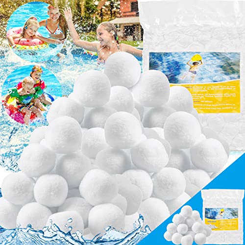 MUOIVG Filterbälle Pool 800g,Filter Balls,Sandfilteranlage Filterballs,Filterbälle für Pool,Filterpumpe,Aquarium Sandfilter,Poolreinigung Zubehör,für Pool Sandfilter,Schwimmbad,Filterpumpe