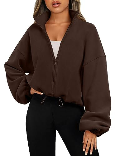 Lightning Deals of Today Pullover Mädchen 140 Sweatshirt Damen Figurbetont Damenmode Herbst 2023 Pulli Damen Baumwolle Kleidung Hochzeitsgast Damen Hoodie Mit Reissverschluss Damen Beige