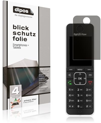 dipos I Blickschutzfolie kompatibel mit AVM FRITZ! FON C6 Display-Schutzfolie matt mit 4-Wege Sichtschutz-Effekt