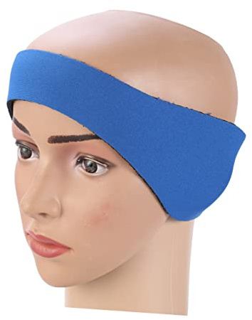HOLIDYOYO Swimming Headband for Kids and Adults Waterproof Ear Protection Hair Band Adjustable Blue Swimming and Diving Accessory