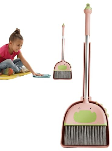 Kids Broom - 1 Set Toddler Broōm And Dustpan, Kids Broom | Childrens Sweeping Brush Play - Fun Housekeeping Tasks Like Cleaning Floors, Fireplaces, And More At Home