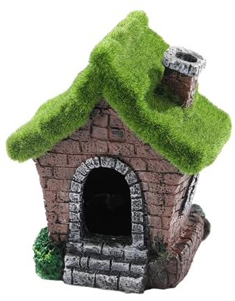 perfk Décoration d'aquarium en résine pour Jardin, Maison de Poisson, Statue, cachette, cabane, Ornement pour Cour, bonsaï, pelouse, Cour