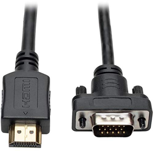 Eaton Tripp Lite HDMI‑to‑VGA Adapter Cable P566‑003‑VGA – 3ft Active Converter, 1080p/1920×1200 Support, Plug‑and‑Play Display Connectivity, Low‑Profile HD15, EMI‑Shielded, Black (B071JYJXGF)