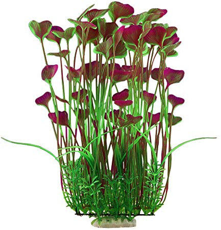BSGP Künstliche Aquariumpflanzen aus Kunststoff für Aquarien, Dekoration, Ornament, große Pflanze, ungiftig, sicher für alle Fische, 39,9 cm hoch, 1 Stück