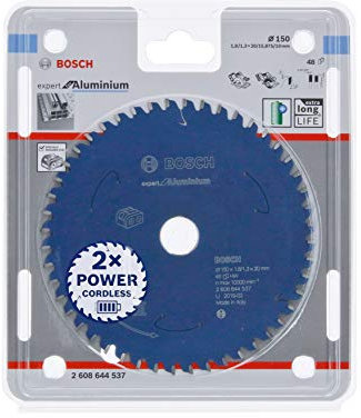 Bosch Professional Disco de sierra circular Expert for Aluminium (aluminio, 150 x 20 x 1,8 mm, 48 dientes, accesorio de sierra circular sin cable)