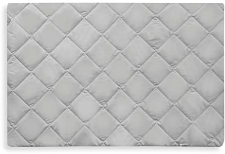 hauck Baby Spannbettlaken Bed Me 80x50 cm Spannbettuch für Babyreisebett, Beistellbett, Wiege, Weiche Steppung, Elastischer Bund, 40 Grad Maschinenwäsche (Grey)