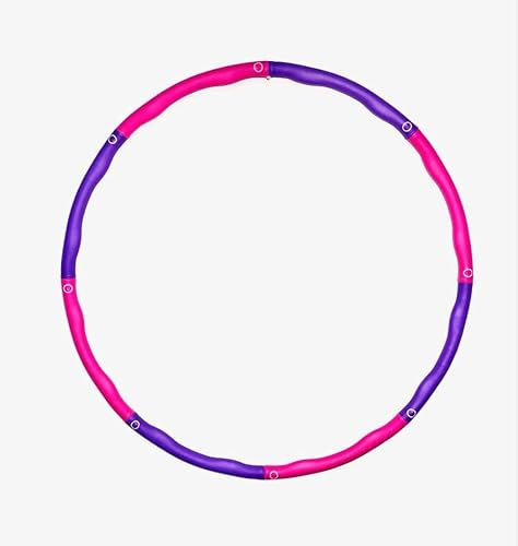 Hula Fitnessreifen zerlegbar 3 Größen bis Ø 95 cm, lila/pink mit Noppen