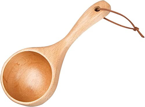 IBLAY Wooden Kitchen Scoop Ladle for Bath Salt Canisters Flour Scoop Ladles for Cooking Bath Tablespoon