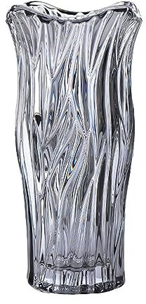 JTBDWOSK Kristall, dekorative Blumenvase, floraler Pflanzenbehälter, Terrarium, Pflanzgefäß für Heimdekoration, Geschenk für Hochzeit, Einweihungsparty, Feiern,Grau