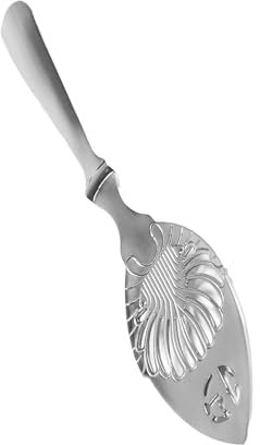 Servis, Rostfritt Stål 304 Absintsked Sockerkub Durkslag Unik Design Cocktailbar Glaskopp Drickskedar Nät Klassisk Silverabsintsked och Filter Malört (blad absint sked)