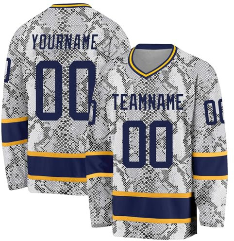 XYYYHTL Kinders Eishockey Trikot Personalisierbar Bedruckt LangäRmelig Hockey Trikot Bekleidung für Ice Hockey Fans Herren Damen Jugendliche