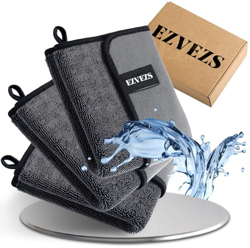 3 Pièces Total Clean Chiffon Micro Fibre Xxl, Original Chiffon Miro France, Chiffon Microfibre Ultra Doux, Ultra Absorbants, Non Pelucheux, Pour Maison, Cuisine, Voiture, Salle, chiffon magique