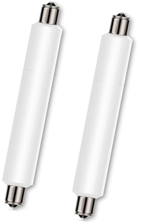 Générique Ampoules LED S15 221 mm 4W Blanc Chaud 3000K, Ampoule pour Ruban Lumineux 221 mm 40W S15 LED pour Rasoir, Lampe Tubulaire T25, Non Dimmable (Lot de 2).