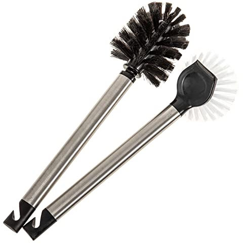 SIDCO Spülbürste Flaschenbürste Edelstahl 2er Set Reinigungsbürste Gläserbürste