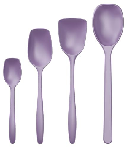 Rosti Classic Kochlöffel Set 4-Teilig, Hochwertiges Küchenhelfer Set mit 3 Kochlöffel & 1 Backlöffel, aus Kunststoff, Hitzebeständig, Bruchsicher, Spülmaschinenfest, Lavender