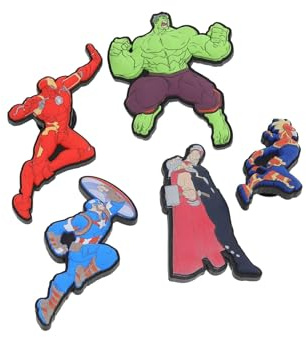 Crocs Avengers 5pck, Colgantes para Zapatos Unisex Adulto, Multicolor, Talla única