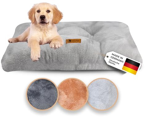 Belune® Hundekissen Deluxe [Hellgrau, L (130cm x 80cm x 15cm)] - waschbar, Hundebett große Hunde, Hundekissen große Hunde