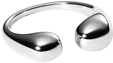 Purelei Embrace Ring (Silber) – Wasserfester Damenring aus langlebigem Edelstahl – Verstellbare Ringe von Größe M bis L – Modeschmuck für deinen individuellen Look