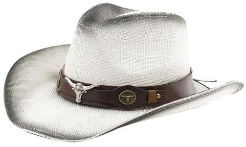 Sombrero de vaquero occidental para hombres y mujeres, sombrero de sol de verano de ala ancha, sombrero de paja, sombrero de protección solar de playa al aire libre estilo vaquero