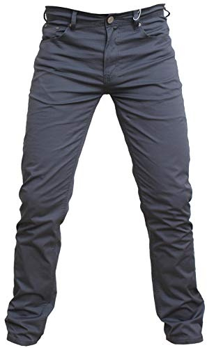 shop casillo Pantalone Uomo Cotone Estivo Modello Jeans colorato Regular Fit (Grigio, 46)