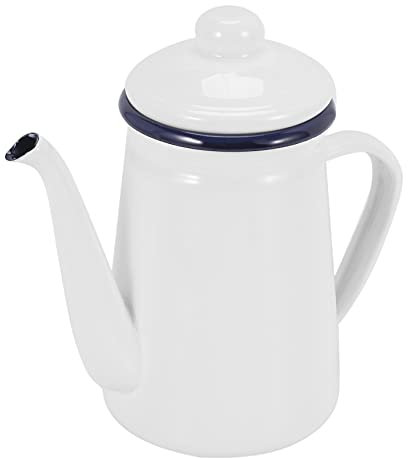Hundnsney 1.1L Wertige Emaille Kaffee Gießen über Milch Wasser Tee Wasser Kocher für und Induktions