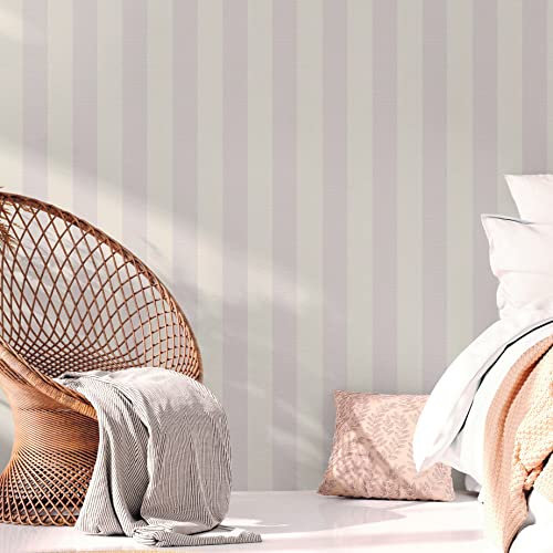 A.S. Création Natural Living 386653 - Papel pintado a rayas, 10,05 x 0,53 m, fabricado en Alemania