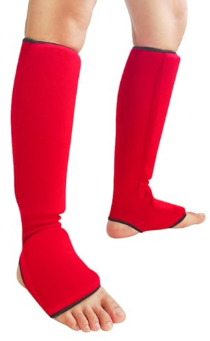 Chaoyilian Protège Tibia Boxe,Adolescent Protege Tibia De Boxe,Boxe Enfant Protege Tibia,Protège Tibia Instep,Protège Tibias,Pied Protection,pour Boxe,Muay Thai,Arts Martiaux,Kickboxing,Training