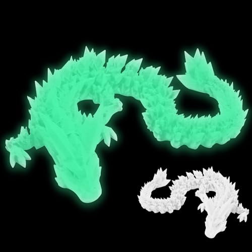 SPERMUOY 3D Druck Drache,Beweglicher Drachen 3D Gedrucktes Geheimnisvolle Drache,Drachen Spielzeug für Erwachsene Kinder Geschenke Spielzeug