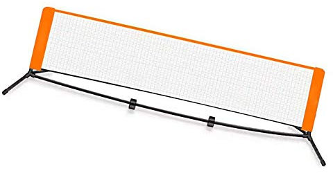 Tragbares Tennisnetz mit robuster Tragetasche, Tennisnetze zum schnellen Auf- und Abbau, einfach aufzubauendes Roll-A-Netz, für Tennis oder Badminton im Freien oder in der Halle, 6 m