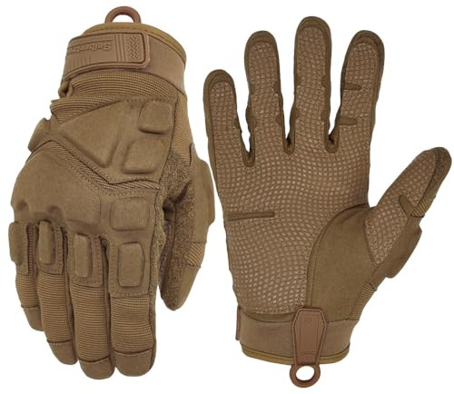 Seibertron Breveté S.O.L.A.G 2.0 Gant Écran Tactile Tactique de Sport Gants imperméable Impact Gants de Airsoft Chasse Randonnée Équitation Cyclisme Moto Escalade Doigt Plein Coyote XXS