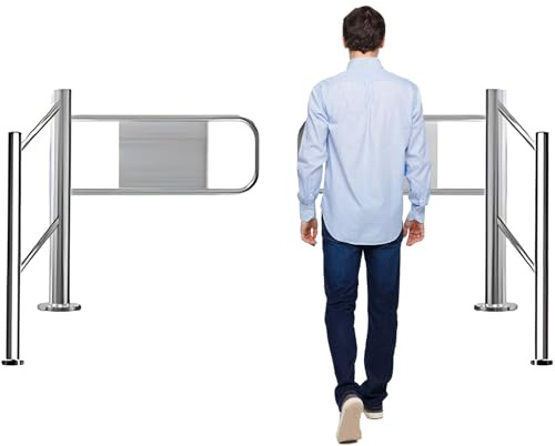 Puerta peatonal de cierre automático, barrera de seguridad de acero inoxidable, puerta batiente para biblioteca, tienda, fábrica, portal de entrada, solución de control de acceso