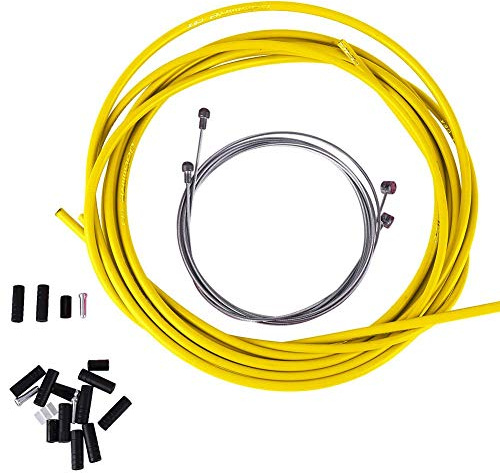 Ensemble de boîtier câble levier Vitesse Frein vélo dérailleur et Changement Universel pour Remplacement VTT Route Montagne(Jaune)-Boîtier De Cordon Changement Vitesse Jaune