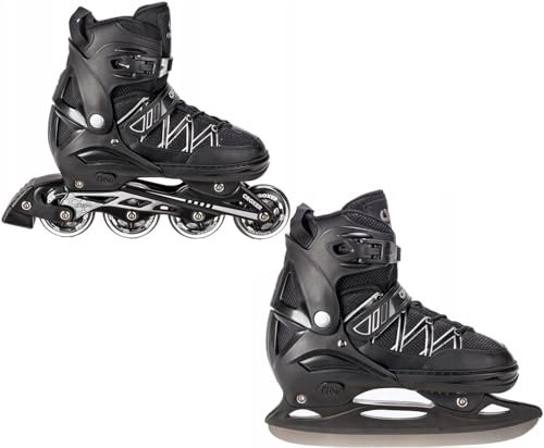 Croxer 2in1 Inline Skates Inliner Schlittschuhe Torch verstellbar (39-42 (25,5cm-27cm)
