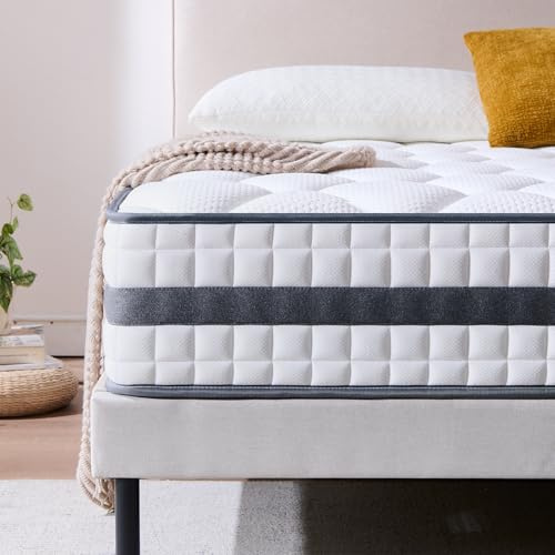 Twirest Hybrid King Size Mattress 5FT, 150 x 200 x 25 cm | Hybrid Comfort Foam & Pocket Sprung, Medium Firm, Breathable Cover, Mattress in a Box