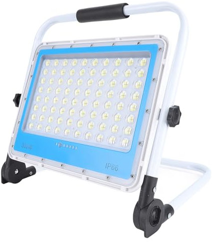 LED Arbete Ljus Justerbar Vinkelställ Super Bright 40000LM 300W Uppladdningsbar Trådlöst Jobb Site Belysning IP66 för Con. Instruktion Site Bil Reparation Camping Fiske (EU-)