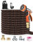 150FT Expandable Garden Hose, Leakproof, Lightweight and Flexible Water Hose with 10-Function Spray Nozzle, 3/4 & 1/2 Solid Brass Fittings, for Gardening, Car, Outdoor Cleaning (Orange & Black)