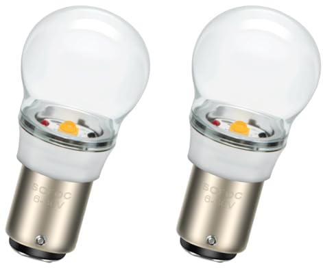 SOFOC BA15D A25 LED-lampa varmvitt bil dagrunningsljus halvljus/helljus husbils/båts kupéljus 6V 12V 24V 6-30V AC/DC 2 st
