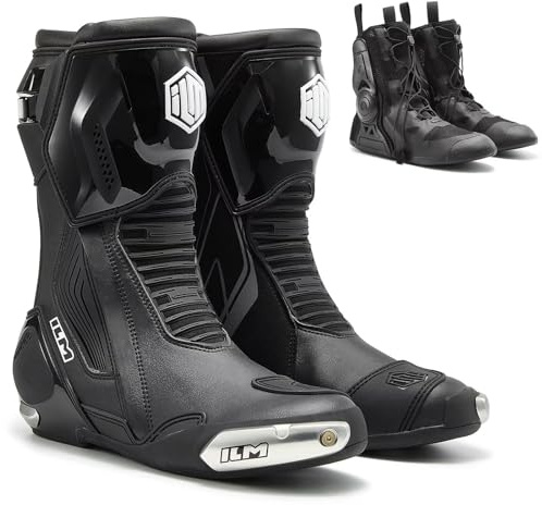 ILM Motorcycle Racing Boots Sport Footwear CE Protective Gear Model BRC1