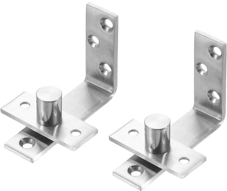 QUARKZMAN 2 Stück 180 Grad Drehgelenk Edelstahl Schwerlast Türbeschlag Für Mindestens 28mm Dicke Café Bar Türen Maximalgewicht 44lbs Silber