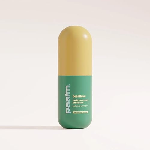 Paalm Cosmetics – Huile Bronzante Brazilove 100 ml – Au Bêta Carotène 5 Pourcent – Accélérateur De Bronzage – Nourrit Et Sublime La Peau – Fini Satiné