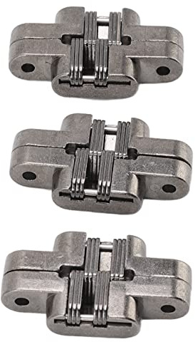 Akozon Mini Cerniere Invisibili per Serrature per Porte, 3 Pezzi, 4 M, Cerniera a Croce in Lega di Zinco da 180 Gradi, per Armadi, Portagioielli e Tavoli Pieghevoli