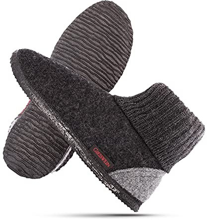 GIESSWEIN Unisex Kramsach Adults Hohe Hausschuhe, Nachtgrau 028, 37 EU