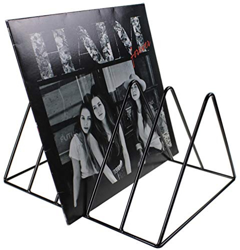 Record-Happy Vinyl Record Storage Holder Stand â Premium Vinyl Coated Metal Wire Rack Holds up to 50 Album Lpâs â Simple, Functional and Contemporary Display Concept Design for 12 inch Records