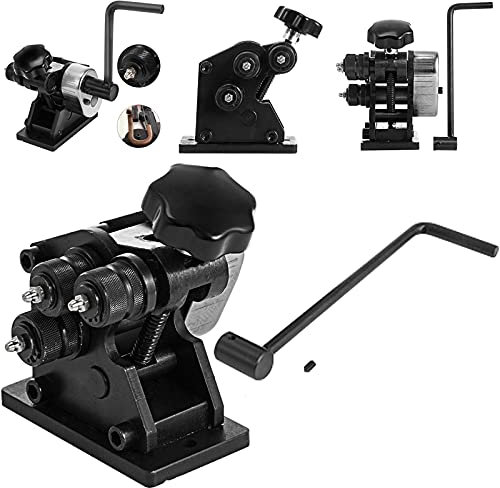 Mophorn Máquina de Doblado de Tuberías 76mm, Máquina curvadora portátil, Curvadora de Tubos, Dobladora de Anillos Acero de Placa Manual 13-1/2'' Mango Máquina Roladora 3 inch, Negro