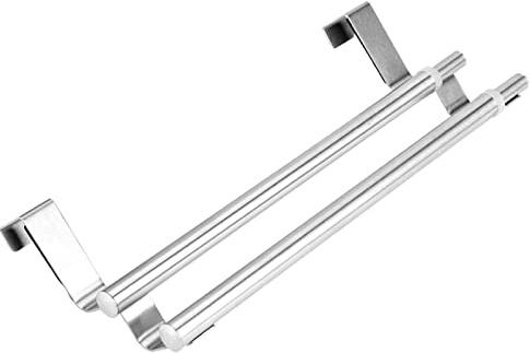 Porte-serviette télescopique Double couches porte-serviettes pour organisateur de porte-manteaux de salle de bain pour armoires de porte